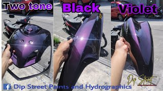 Mio sporty repaint to 2tone Black x Violet 🖤💜🔥 [upl. by Aicinad]