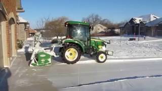 Nicks Snow amp Mow Blowing Snow With John Deere 3046r [upl. by Alekehs]