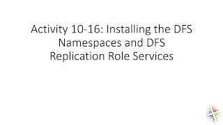 Activity 10 16 Installing the DFS Namespaces and DFS Replication Role Services [upl. by Kinelski]