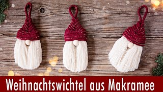 Weihnachtswichtel  Weihnachtsmann aus Makramee  DIY Anleitung  Anhänger  Deko für Weihnachten [upl. by Winfrid304]