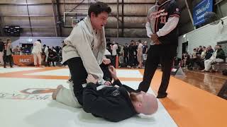 BJJ Grappling Industries 482024  200215lbs  White belt Match 3 [upl. by Sonitnatsnok]