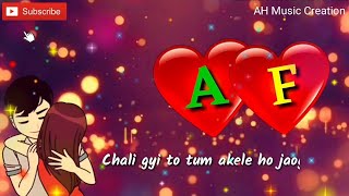 A love f status  A f name statuslatest 2021 A love f status New f a name whatsapp status vi [upl. by Nanah]