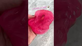 Lychee Slime 🥥  Glossy Stretchy and Irresistible ✨ slime slimelovers satisfying giveaway [upl. by Asilec]