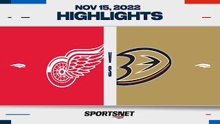 NHL Highlights  Red Wings vs Ducks  November 15 2022 [upl. by Engedus440]