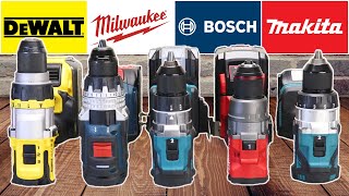 Best Cordless Drills in the 🌍 Milwaukee VS DeWalt VS Makita VS Bosch [upl. by Enneirda]