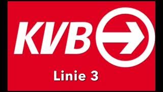 KVB Ansagen Linie 3 vom Görlinger Zentrum nach Thielenbruch [upl. by Flemings]