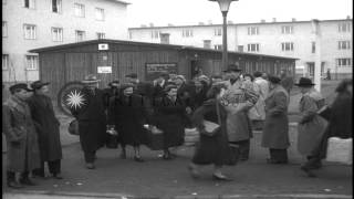 Scenes at a Displaced Persons Camp in Germany Persons show identification as theHD Stock Footage [upl. by Euginomod839]