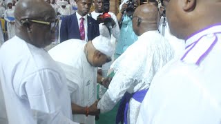 GOV ADEMOLA ADELEKE BOW DOWN TO GREET FORMER PRESIDO OF NIG OLUSEGUN OBASANJO [upl. by Merritt]