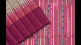 Bhagalpur Khadi Tussar Silk Saree Beige with Pink amp Black Borders  Perfect for Any Occasion [upl. by Arocal]