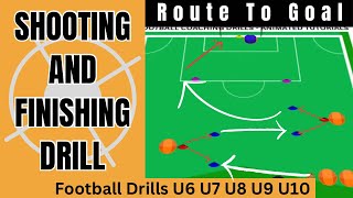 Passing and SHOOTING Drill  Route To Goal  FootballSoccer Training  easyBeginners [upl. by Gem156]