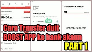 Cara transfer duit dari Boost App ke Bank Account part 1 [upl. by Gaile]