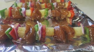 How To Make Chicken Teriyaki Kabobs In The Oven  Recipe Episode 257 [upl. by Ecnatsnok]