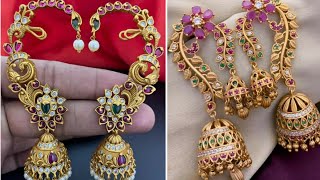 Latest Ear Cuff Earrings  Full Ear Jumka Designs  Traditional EarCuff With Jumka Collection [upl. by Elahcim]