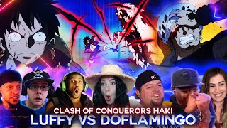 Luffy Vs Doflamingo Conquerors Haki Clash  Reaction Mashup [upl. by Ferneau]