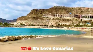 Gran Canaria 🔴 LIVE Today Amadores Beach to Puerto Rico Beachwalk 🏖 [upl. by Philbrook]