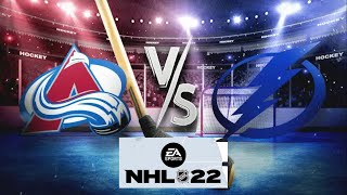 NHL 22 GAMEPLAY COL VS TBL [upl. by Ahtanamas]