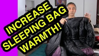 How to Increase Sleeping Bag Warmth  20 Tips and Tricks for Backpackers Campers Climbers [upl. by Norag554]