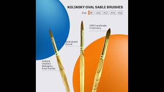 Medicool Kolinsky Oval Sable Brushes [upl. by Nnylodnewg]