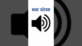 war siren sound🚨 war siren soundeffects [upl. by Adnolahs746]