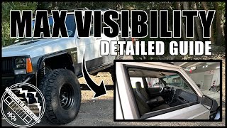 96 And Older Jeep XJ  MJ Window Conversion For Max Visibility Out On The Trail  DETAILED GUIDE [upl. by Reivazx]