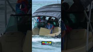 Dad stuffs the Pontoon at Haulover Inlet  Wavy Boats [upl. by Romain217]