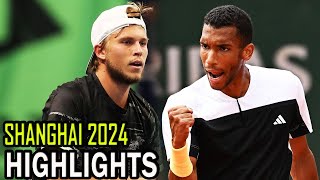 Felix Auger Aliassime vs Alexandre Muller Round 1 Highlights  Shanghai 2024 [upl. by Ainitsirc]