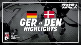 Game Highlights Germany vs Denmark May 4 2018  IIHFWorlds 2018 [upl. by Hammerskjold]