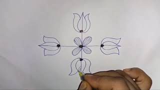 Easy and Simple Daily Rangoli Designs \\Friday Special Rangoli [upl. by Chisholm]