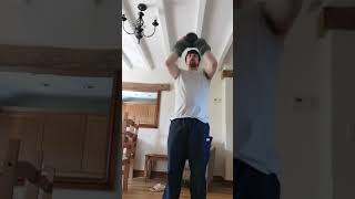 continuous 12kg kettlebell with wrist weights 2x2kg while on holiday workout fitness fit squat [upl. by Merrill735]