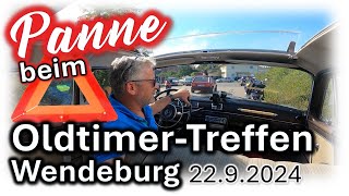 🚗 OLDTIMER TREFFEN Wendeburg 🧰🛠️ Nach Panne erneute Zitterpartie im Mercedes Ponton 190b [upl. by Omik642]