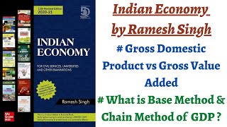 Part 8 GVA versus GDP Fixed BaseChain Base Method GDP calculation Indian Economy Ramesh Singh [upl. by Fromma]