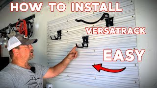 Easy Garage Organization  How To Install Craftsman Versatrack [upl. by Lledniw]