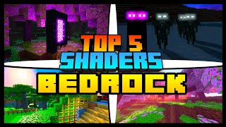 MINECRAFT 121  TOP 5 MELHORES SHADERS REALISTAS PARA A BEDROCK MCPE  XBOX  PC [upl. by Bryn]