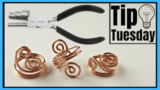 Adjustable Copper Rings  Beadsmith Multistep Looping Pliers DIY Tutorial [upl. by Ahsikin175]