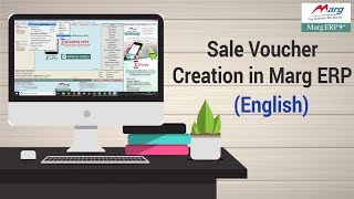 Sale Voucher Creation in Marg ERP English [upl. by Aihsekyw]