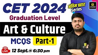 CET Graduation Level 2024  CET Rajasthan Art amp Culture  Raj Art amp Culture MCQs 1  Sandeep Sir [upl. by Eiram]