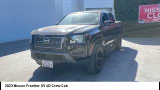 2023 Nissan Frontier Super Black Charcoal wCloth Seat Trim madera Visalia Fresno Financing Clovis [upl. by Ahso482]