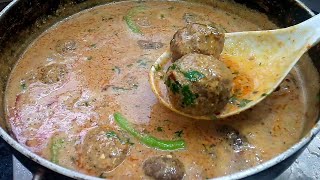 کوفتے کا مسالےدار سالن الگ انداز میں 💚 Hyderabadi kofto ka salan  kofte ke saalan ki recipe [upl. by Sarina947]