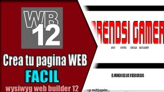 Como crear una pagina WEb FACIL  wysiwyg web builder 1110 [upl. by Jyoti]