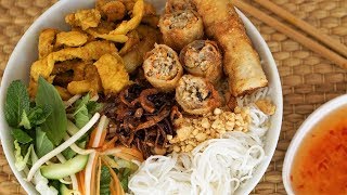 Bo Bun with Chicken amp Crispy Spring Roll  Morgane Recipes [upl. by Gwenore210]