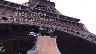 Taig Khris Saut Tour Eiffel Officiel Record [upl. by Ellennoj]