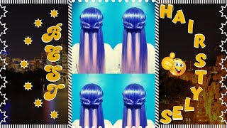 Beautiful hairstyle 💜 coiffure facile ✨ 2021 beauty Shorts [upl. by Haret38]