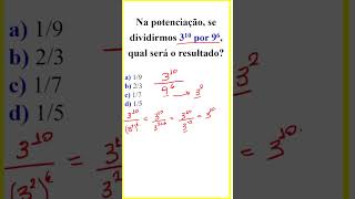 O Segredo da Potenciação em Menos de 1 Minuto matematicaconcursos enem matemáticafácil [upl. by Urias]