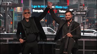 Andrea Bocelli and HAUSER  Melodramma LIVE from Times Square New York [upl. by Yellac]