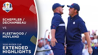 Scheffler amp DeChambeau vs Fleetwood amp Hovland  Extended Highlights  2020 Ryder Cup [upl. by Treiber]