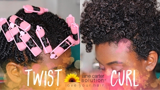 Tapered Cut Twist and Curl with Foam Rollers using Jane Carter Curls To Go [upl. by Anoynek]