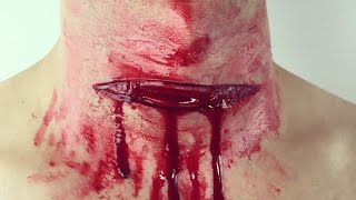 Slit Throat FX Makeup Tutorial [upl. by Aleehs]