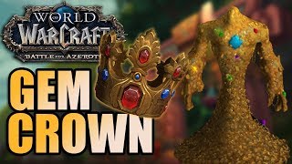 Gem Azerite Crown New Transmog Opulence Boss Drop  DazarAlor [upl. by Hanavas]