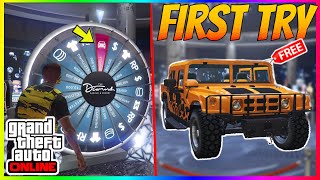 SIMPLE HOW TO WIN THE PODIUM CAR EVERY SINGLE TIME IN GTA 5 ONLINE 2023 LUCKY PODIUM WHEEL GLITCH [upl. by Hpsoj983]