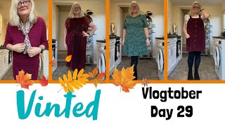 Vinted plussized preloved fashion haul size 22 Vlogtober Day 29 fashion clothing recycle [upl. by Amak506]